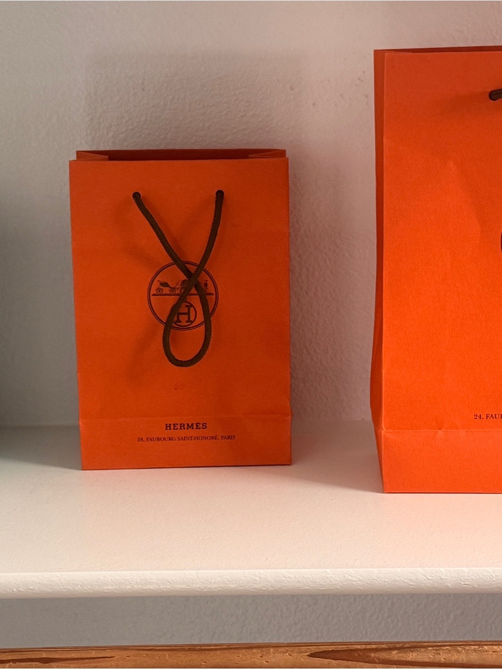 Hermes Orange Paper Gift Bag and Tiffany packaging box